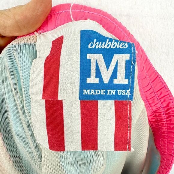 Chubbies Neon Swim Shorts Trunks Mesh Liner Men's Size Medium 4.75" Inseam - Picture 6 of 6